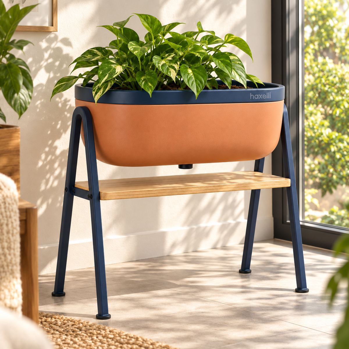 Haxelli Liftpot Elevated Indoor Planter